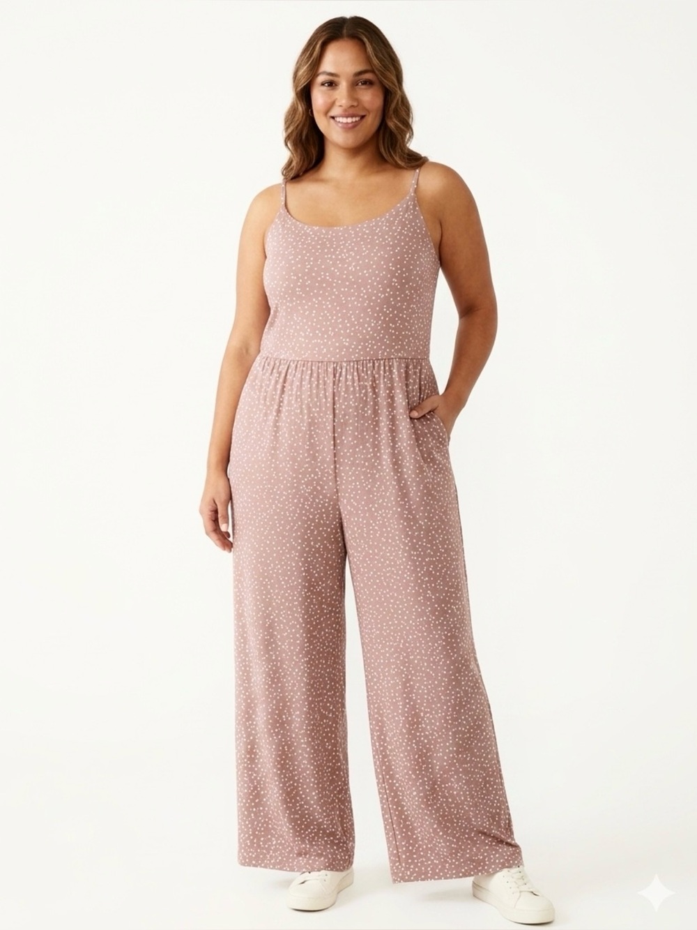 GILLI stretchy polka dot Jumpsuit